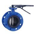 DN200 PN16 Ductile cast iron DI hand operated double flanged butterfly valve